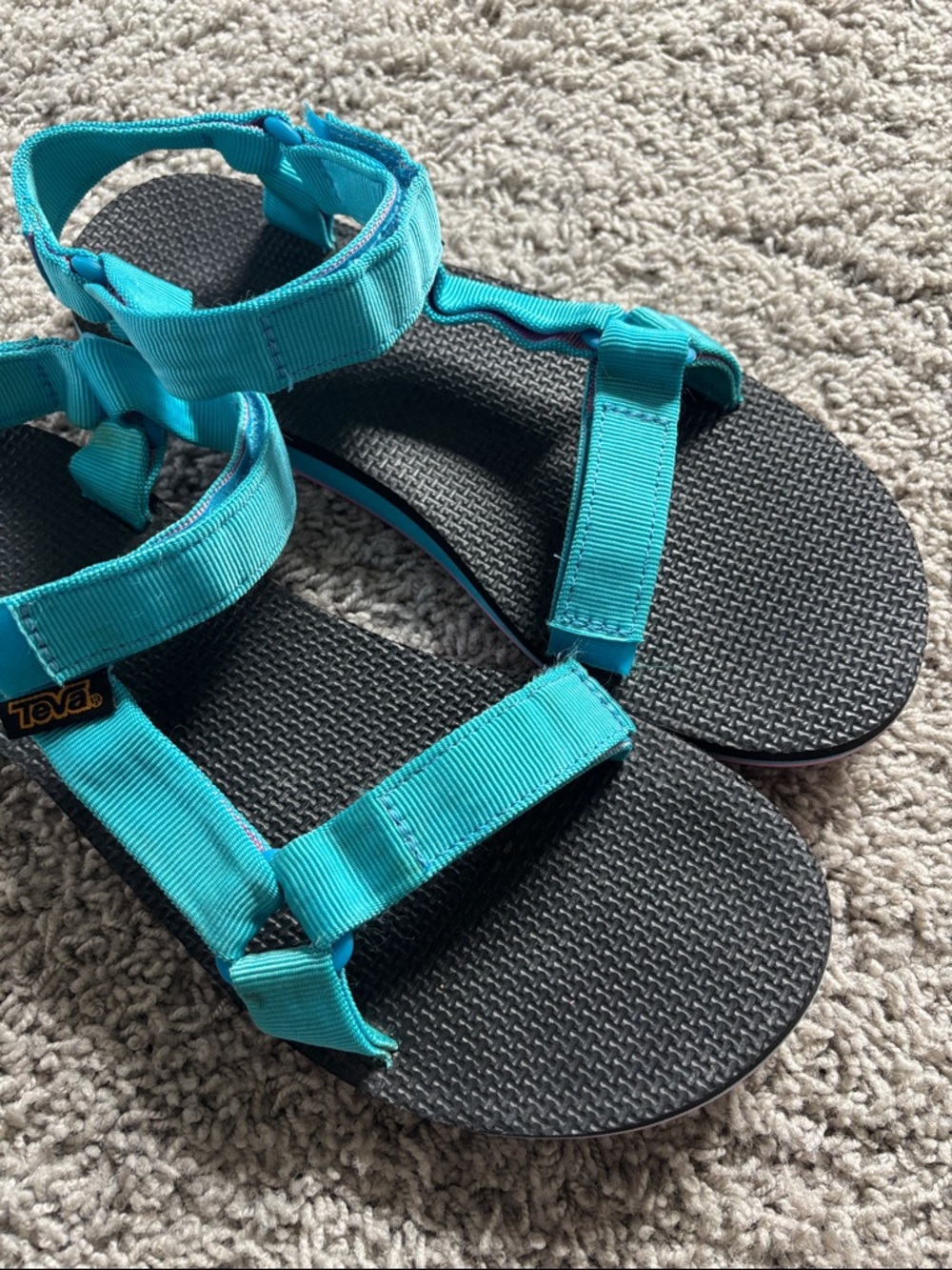 Teva Original Universal Turquoise Strappy Sandals - Picture 12 of 12